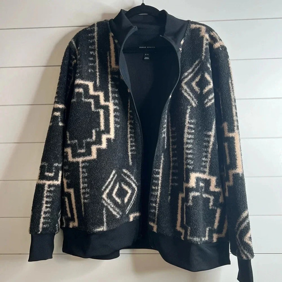 Susan Graver Weekend Printed Polar Fleece Bomber Jacket. Size Extra Large. - Picture 13 of 13